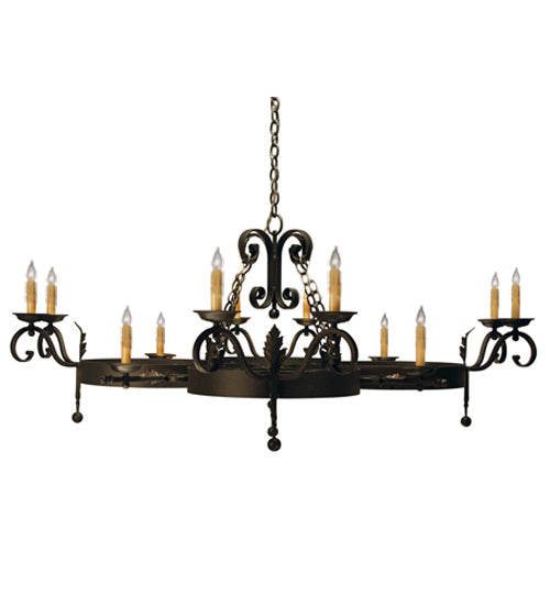 60" Wide Andorra 12 Light Chandelier