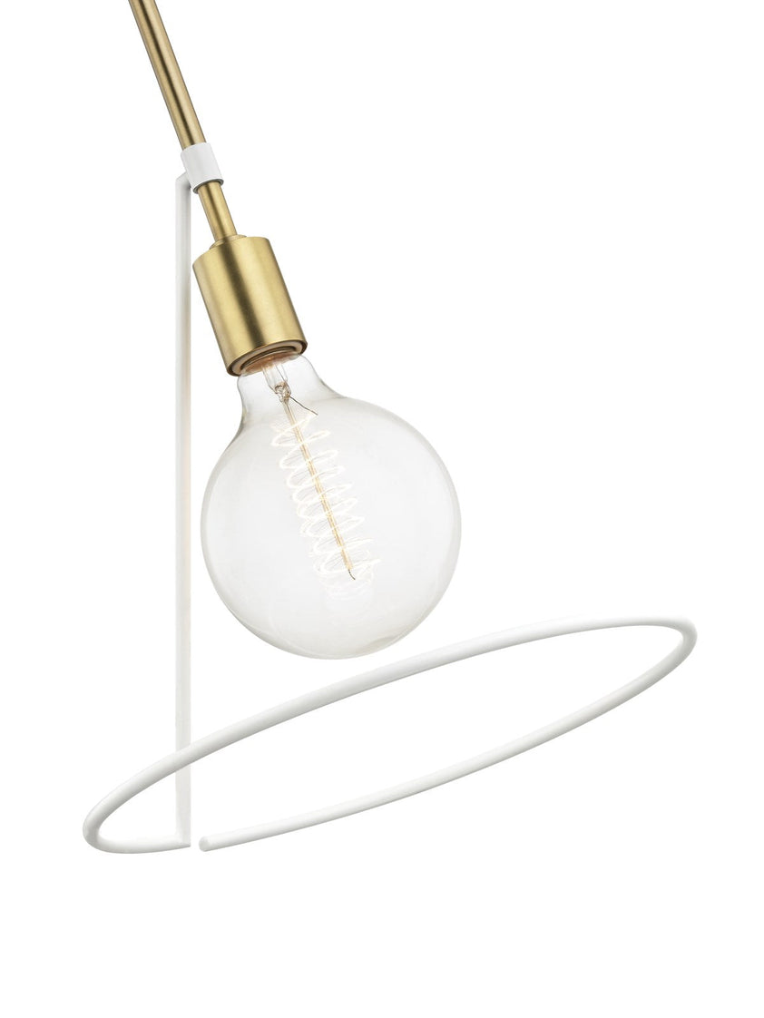 Dana Pendant 12" - Polished Nickel/Dusk Black