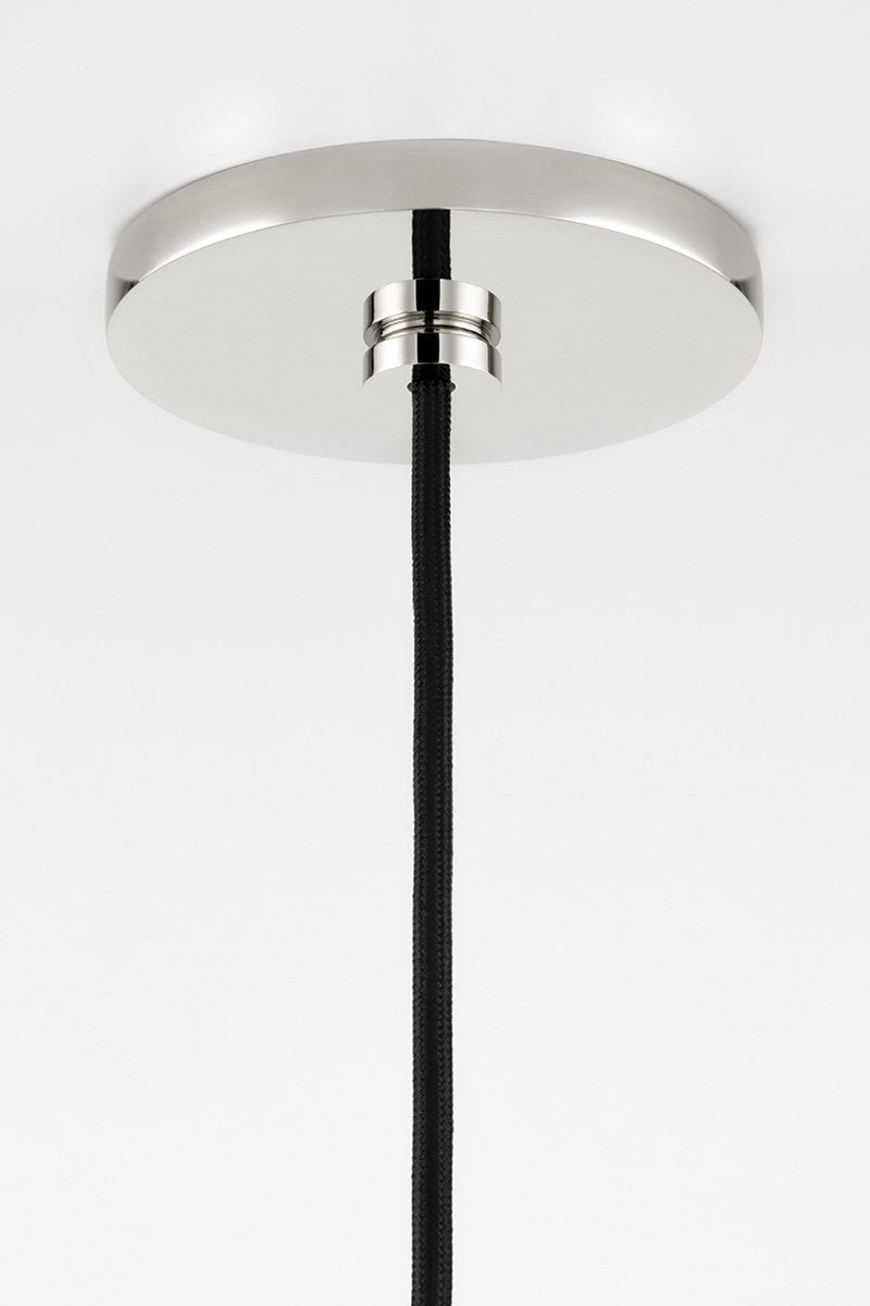 Cassidy Pendant 11" - Polished Nickel/Dusk Black