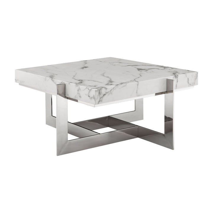 Finesse Decor Marmo Reflection Square Coffee Table