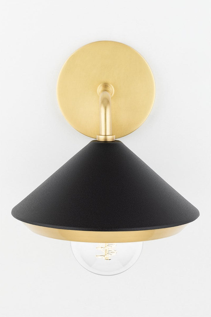 Marnie Wall Sconce - Aged Brass/White