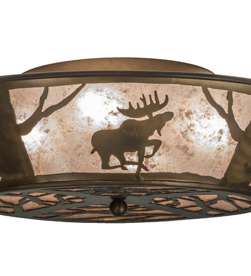 22" Wide Moose On The Loose Flushmount