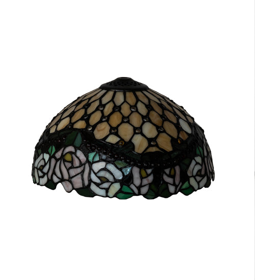 12" Wide Jeweled Rose Shade