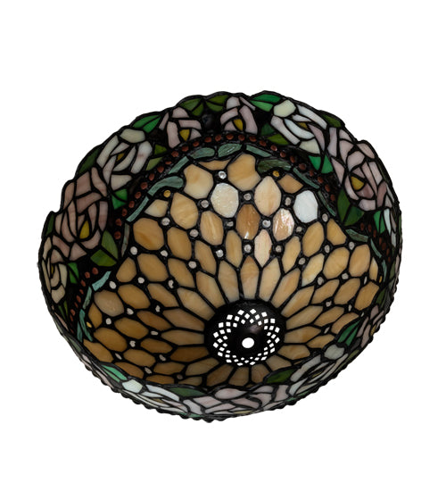 12" Wide Jeweled Rose Shade