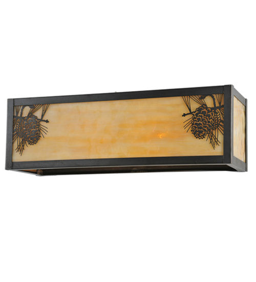 16" Wide Winter Pine Wall Sconce