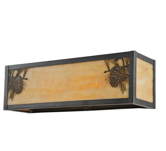 16" Wide Winter Pine Wall Sconce