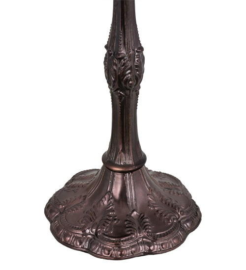 21" High Reverse Painted Roses Table Lamp