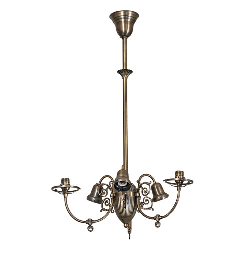 24" Wide Gas & Electric 6 Light Chandelier Hardware