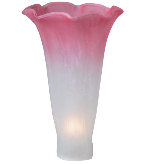 10.5"W Pink/White Pond Lily 3 Lt Wall Sconce