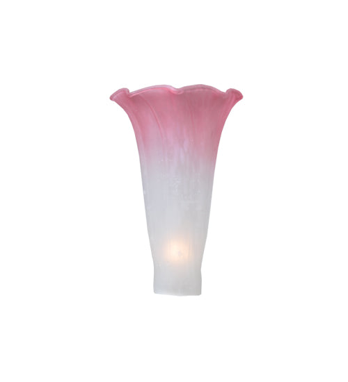 3"W X 5"H White/Pink Lily Shade