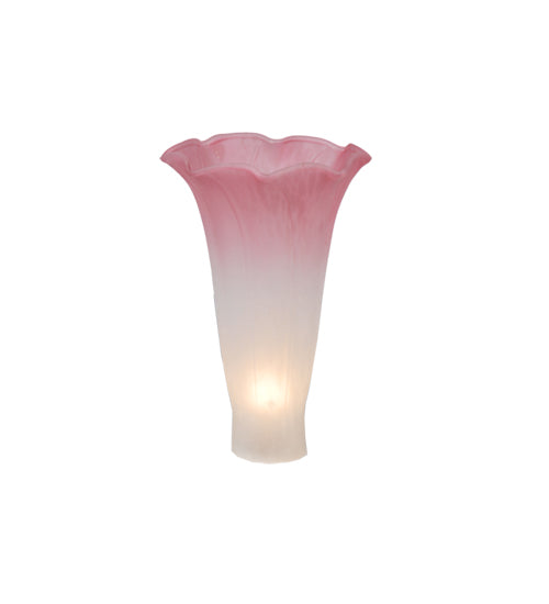 3"W X 5"H White/Pink Lily Shade