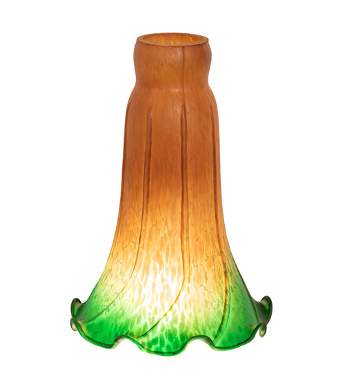 4" Wide X 6" High Amber/Green Pond Lily Shade