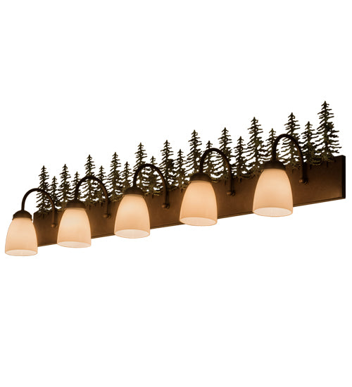 48"W Tall Pines 5 Lt Vanity Light