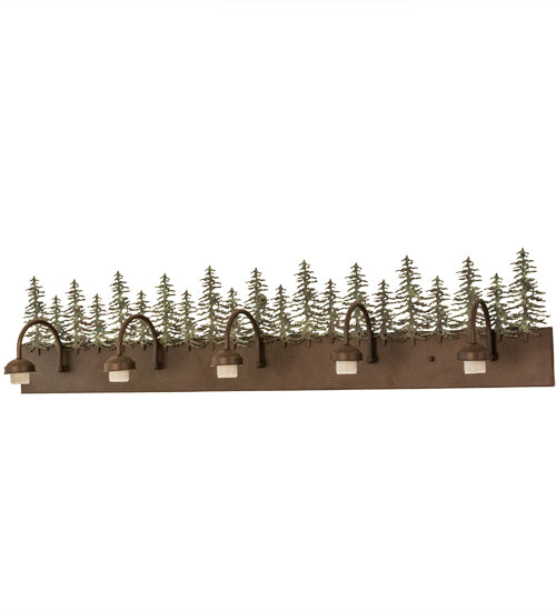 48"W Tall Pines 5 Lt Vanity Light