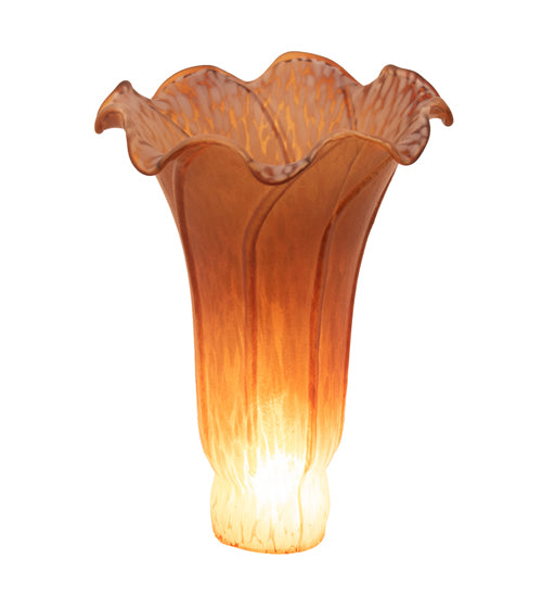 4" Wide X 6" High Amber Pond Lily Shade