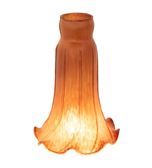 4" Wide X 6" High Amber Pond Lily Shade