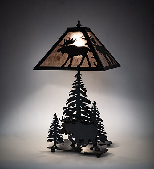 21" High Moose On The Loose Table Lamp