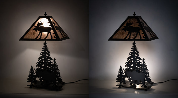 21" High Moose On The Loose Table Lamp