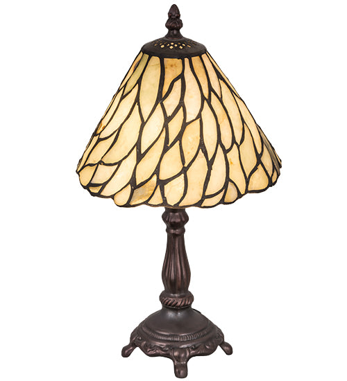 13"H Willow Jadestone Mini Lamp