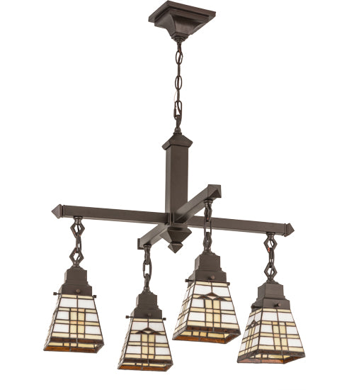 26"W Arrowhead Mission 4 Lt Chandelier