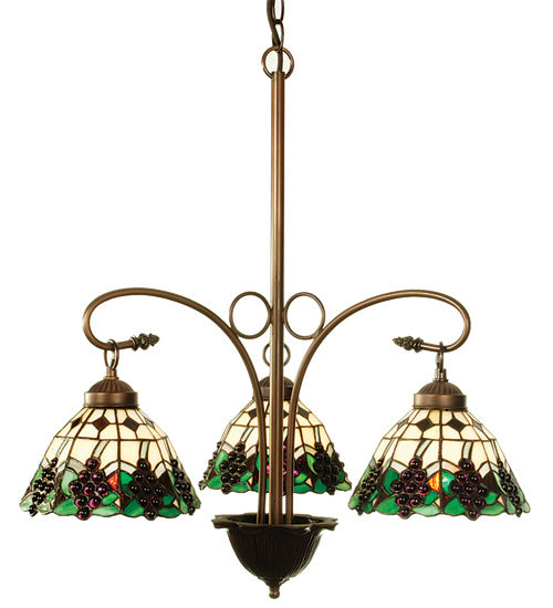 24"W Meyda Grape 3 Lt Chandelier