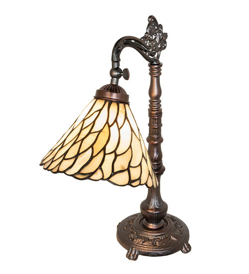 20" High Willow Jadestone Bridge Arm Table Lamp