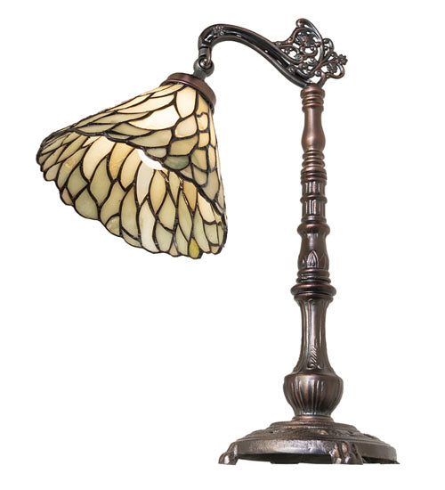 20" High Willow Jadestone Bridge Arm Table Lamp