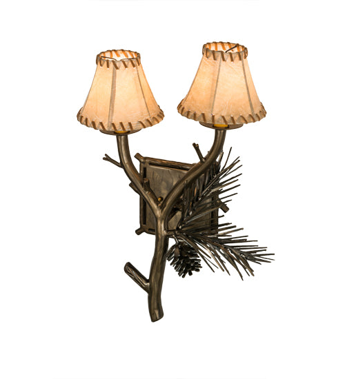 15" Wide Lone Pine 2 Lt Wall Sconce