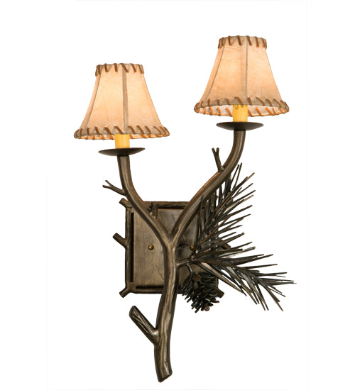 15" Wide Lone Pine 2 Lt Wall Sconce