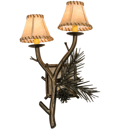 15" Wide Lone Pine 2 Lt Wall Sconce