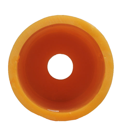 3.5"W X 6"H Poly Resin Honey Amber Flat Top Candle Cover