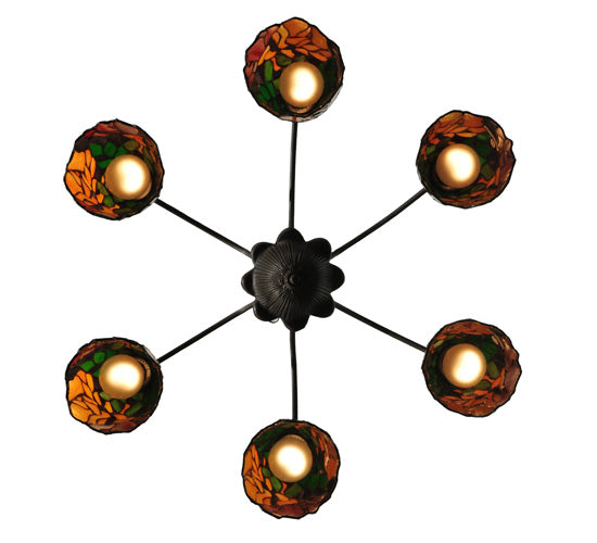 26" Wide Iris 6 Light Chandelier