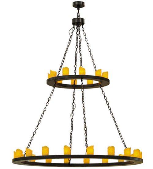 60"W Loxley 28 Lt Two Tier Chandelier