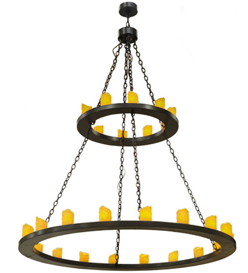 60"W Loxley 28 Lt Two Tier Chandelier