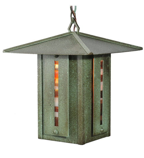 14"Sq Moss Creek Creekside Lantern Pendant