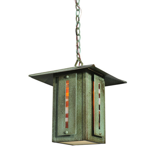 14"Sq Moss Creek Creekside Lantern Pendant