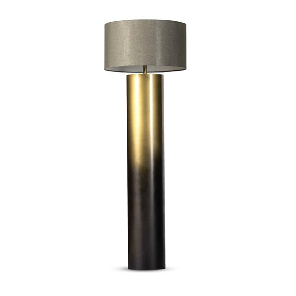 Cameron Floor Lamp-Ombre Antique Brass