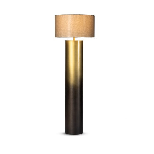 Cameron Floor Lamp-Ombre Antique Brass