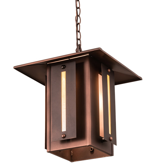 14" Square Moss Creek Horizon Lantern Pendant