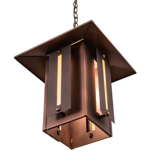 14" Square Moss Creek Horizon Lantern Pendant