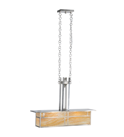 35"L Double Bar Mission Oblong Pendant