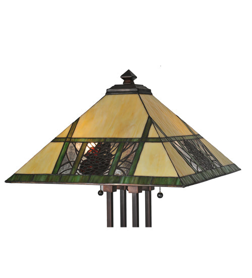 63" High Pinecone Ridge Floor Lamp