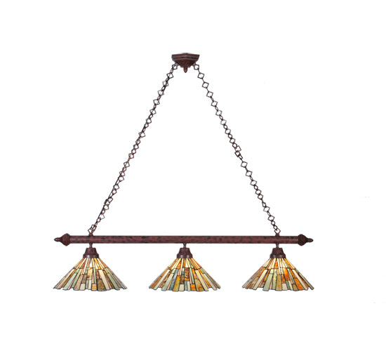 47"L Delta Jadestone 3 Lt Island Pendant