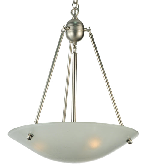 20"W Metro Fusion Deco Ball Frosted Inverted Pendant