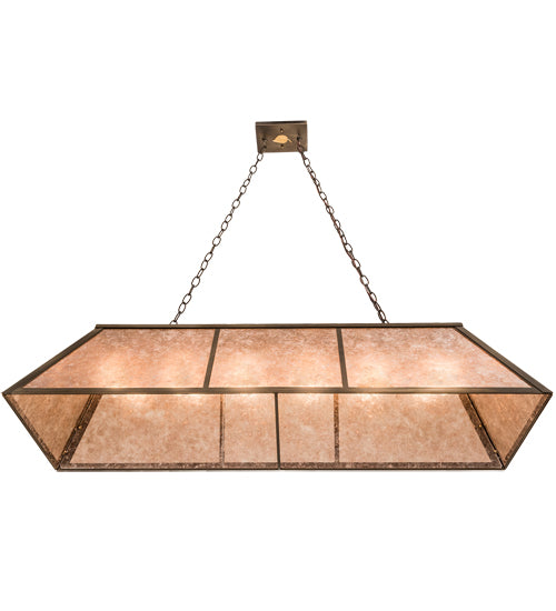 48" Long Tri-Panel Oblong Pendant