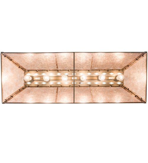 48" Long Tri-Panel Oblong Pendant