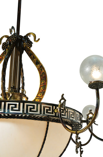 96" Wide Lyre 8 Arm Chandelier