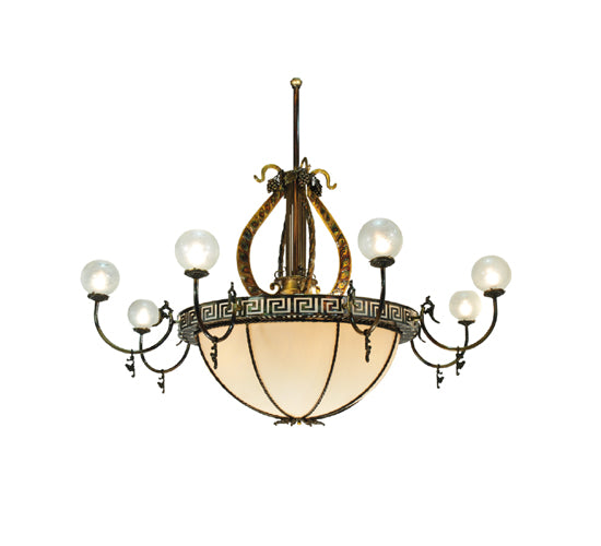 96" Wide Lyre 8 Arm Chandelier