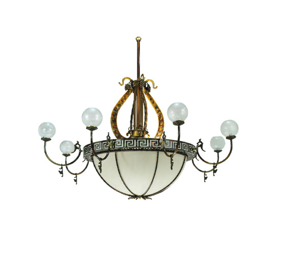 96" Wide Lyre 8 Arm Chandelier