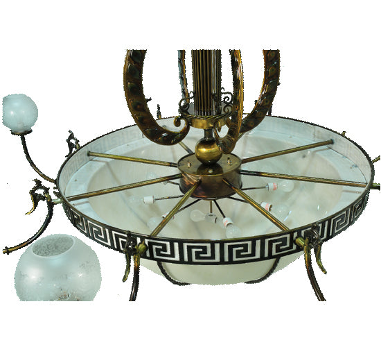 96" Wide Lyre 8 Arm Chandelier